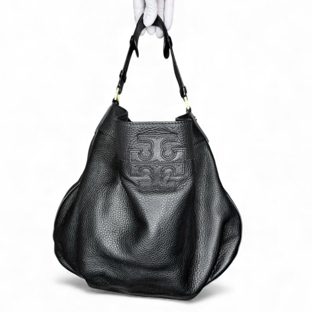 Soft Slouchy Black Leather Hobo Bag | Quiet Luxury Minimalist Shoulder Bag